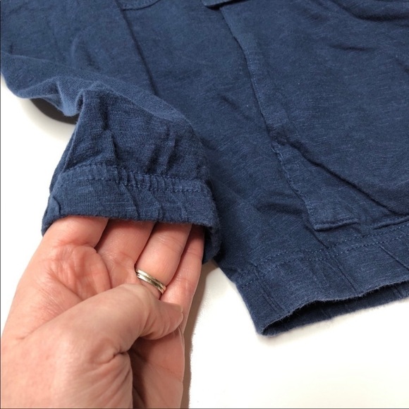 KYODAN Navy Active Front Pouch Pocket Elastic Bottom 1/4 Zipup Hoodie Shirt - Picture 4 of 10